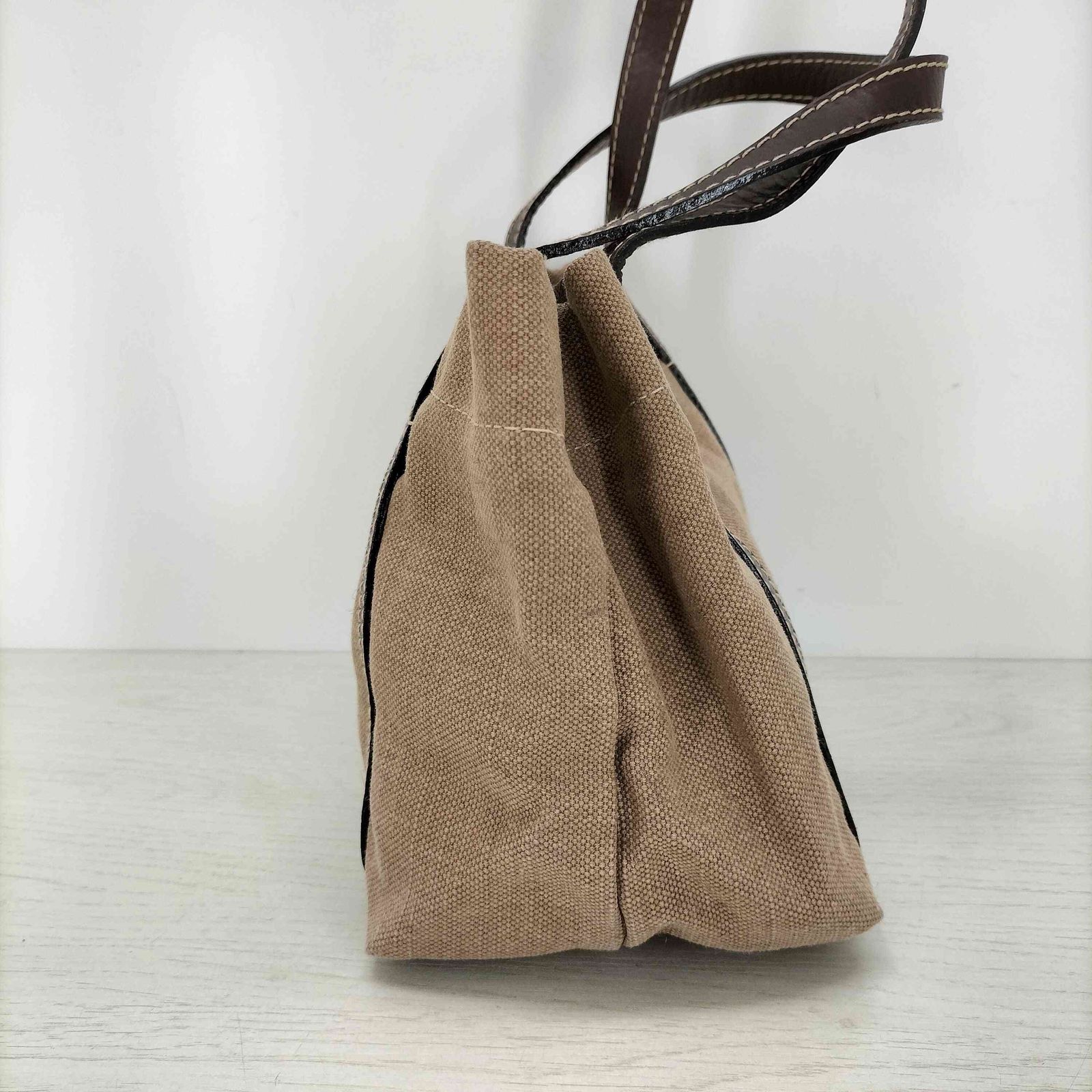 GLOBE TROTTER(グローブトロッター) レザーハンドル キャンバスハンドバッグ レディース 表記無 【中古】【ブランド古着バズストア】 グローブトロッター GLOBE TROTTER レザーハンドル キャンバス