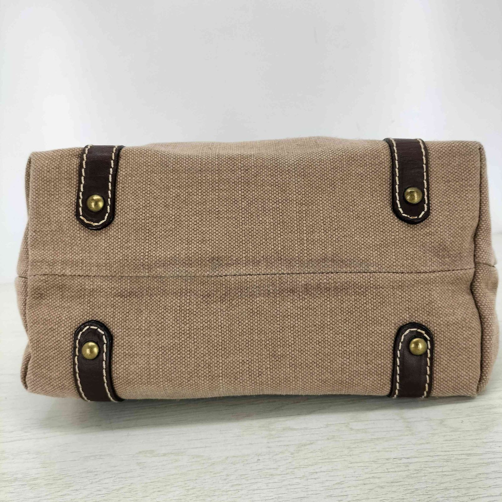 GLOBE TROTTER(グローブトロッター) レザーハンドル キャンバスハンドバッグ レディース 表記無 【中古】【ブランド古着バズストア】 グローブトロッター GLOBE TROTTER レザーハンドル キャンバス