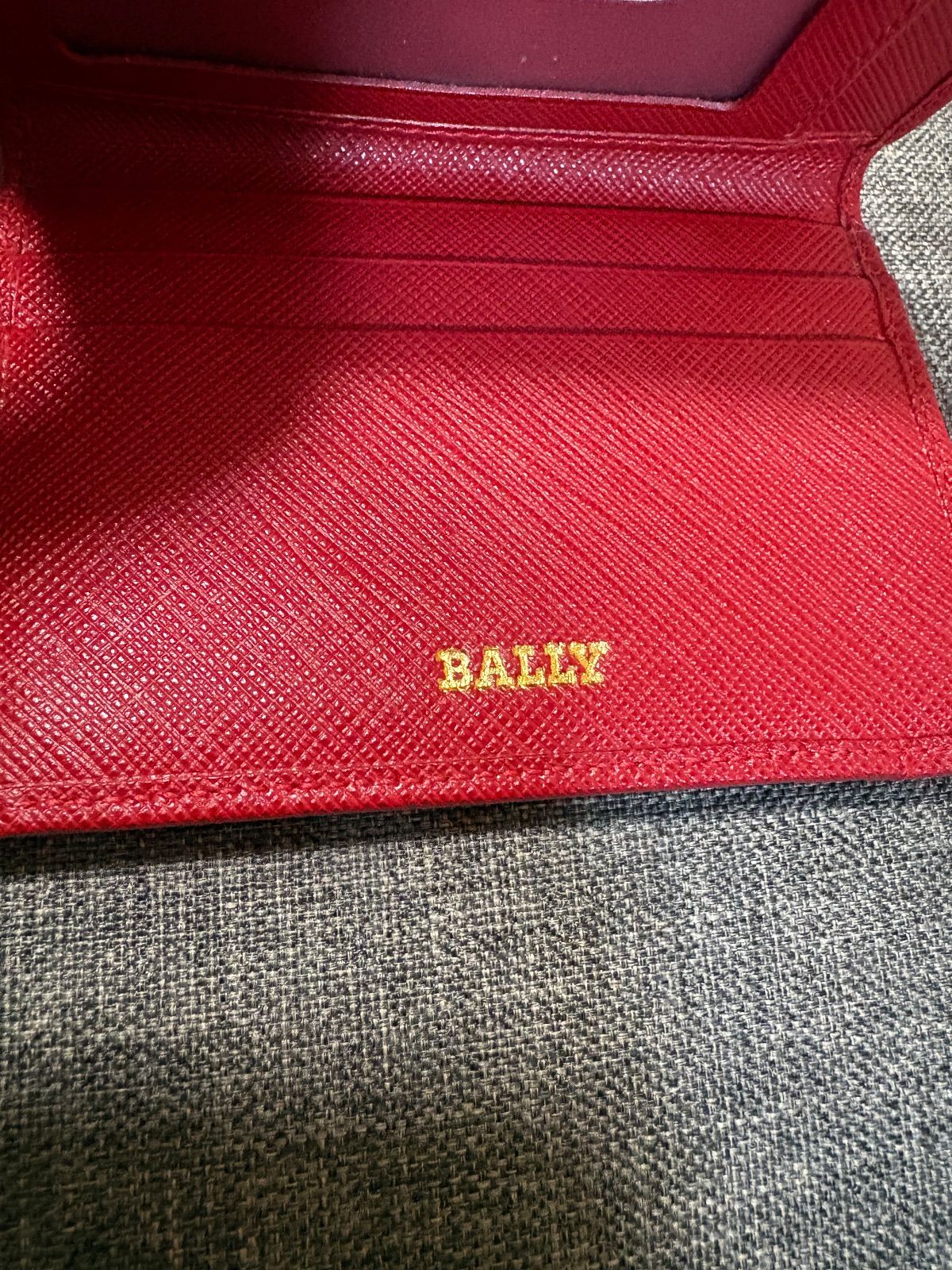 未使用 BALLY バリー 名刺入れ レザー 革 レッド 赤 レディース 箱付き