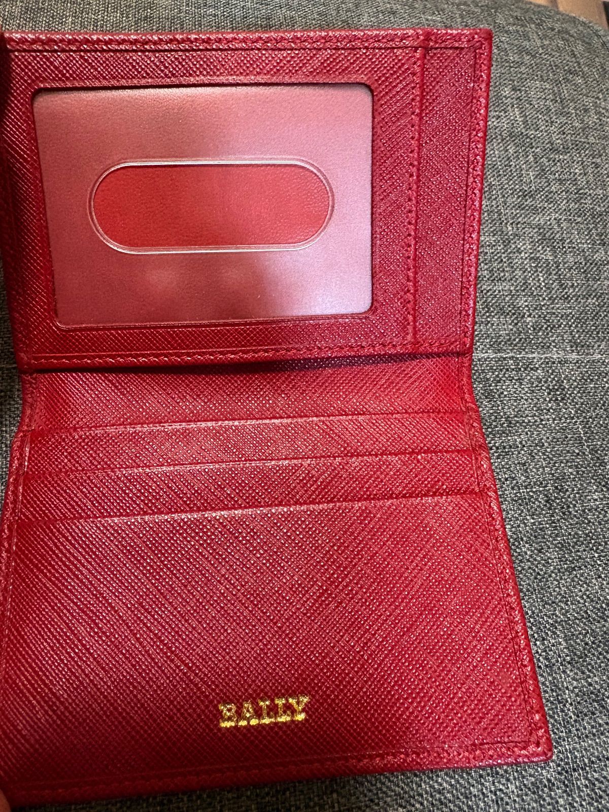 未使用 BALLY バリー 名刺入れ レザー 革 レッド 赤 レディース 箱付き