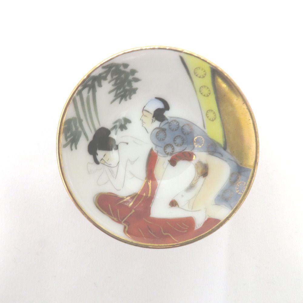 九谷焼　盃と受皿　12客セット　骨董品 九谷焼 盃と受皿 12客セット 骨董品