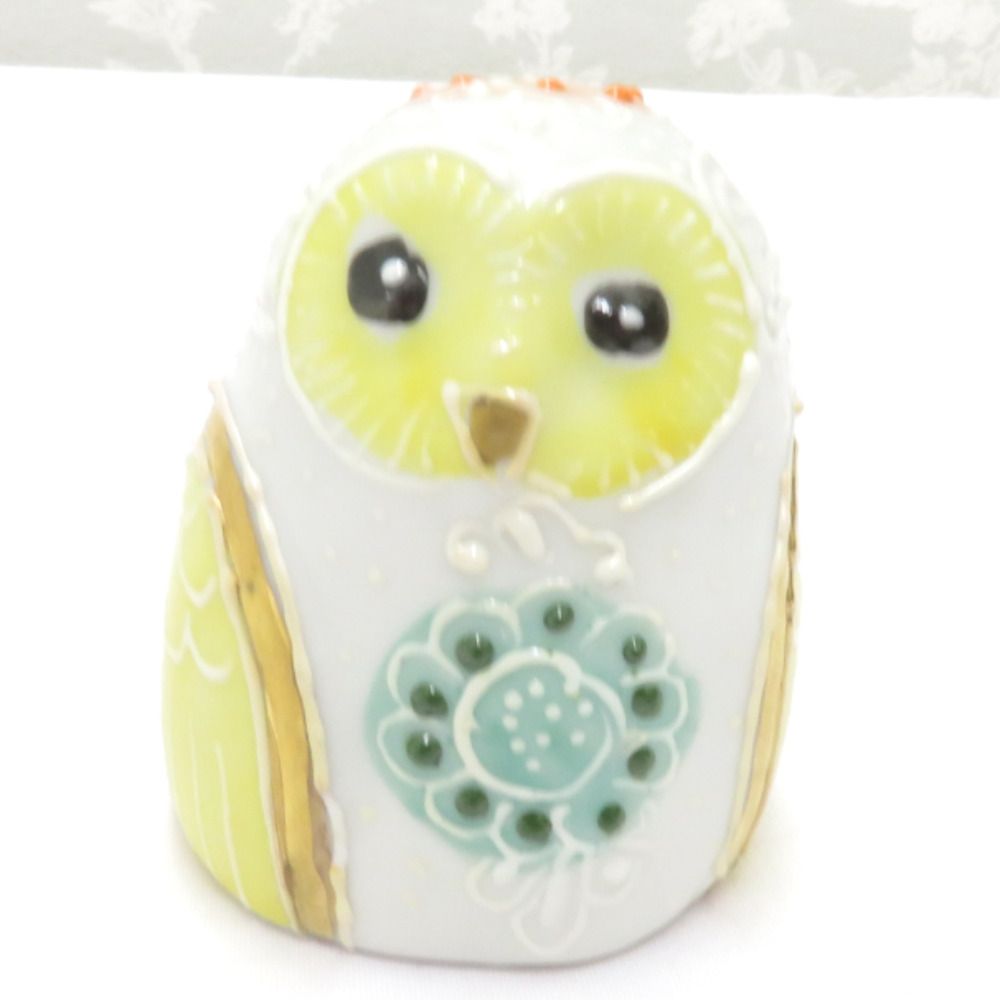 九谷焼 骨董・民芸品 ふくろう 梟 鳥 置物 縁起物 インテリア - メルカリ