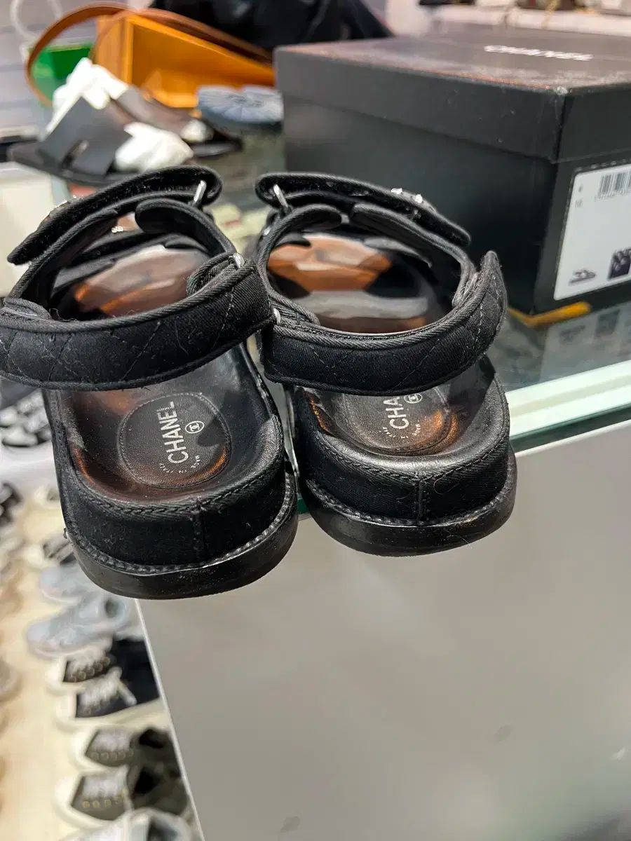 CHANELキルティング サンダル ブラック 黒 39 25 25.5 シャネル CHANEL