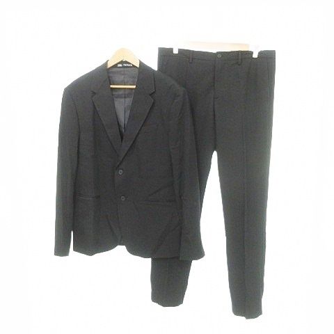 【美品】ZARA　ザラ　ビジネス・カジュアルスーツ　2つボタン　ブラック ザラ ZARA 美品 スーツ セットアップ フォーマル ビジネス US42 US32