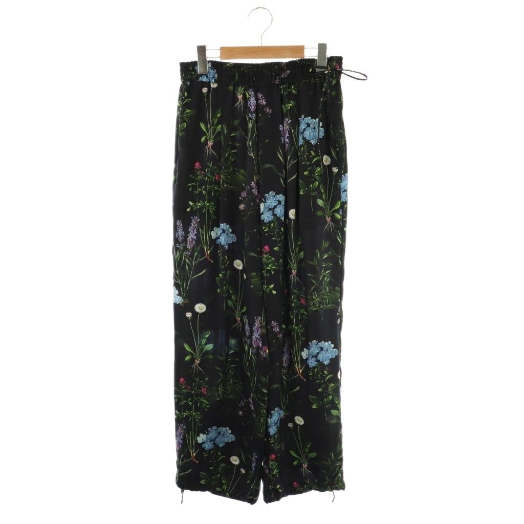 ティッカ TICCA フラワー プリント パンツ ワイド 花柄 F 濃紺 マルチ