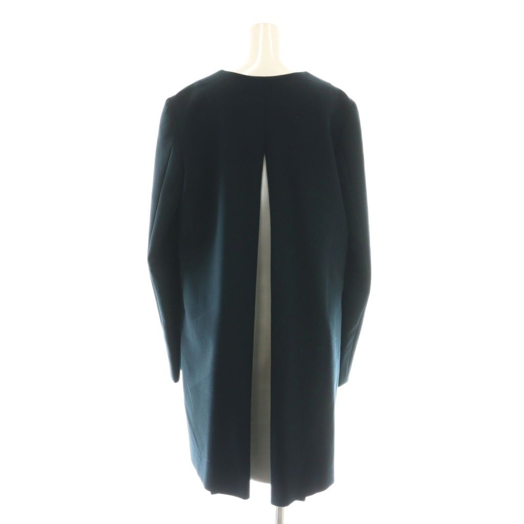 ヨーコチャン YOKO CHAN バックスリットノーカラーコート 38 ブラック