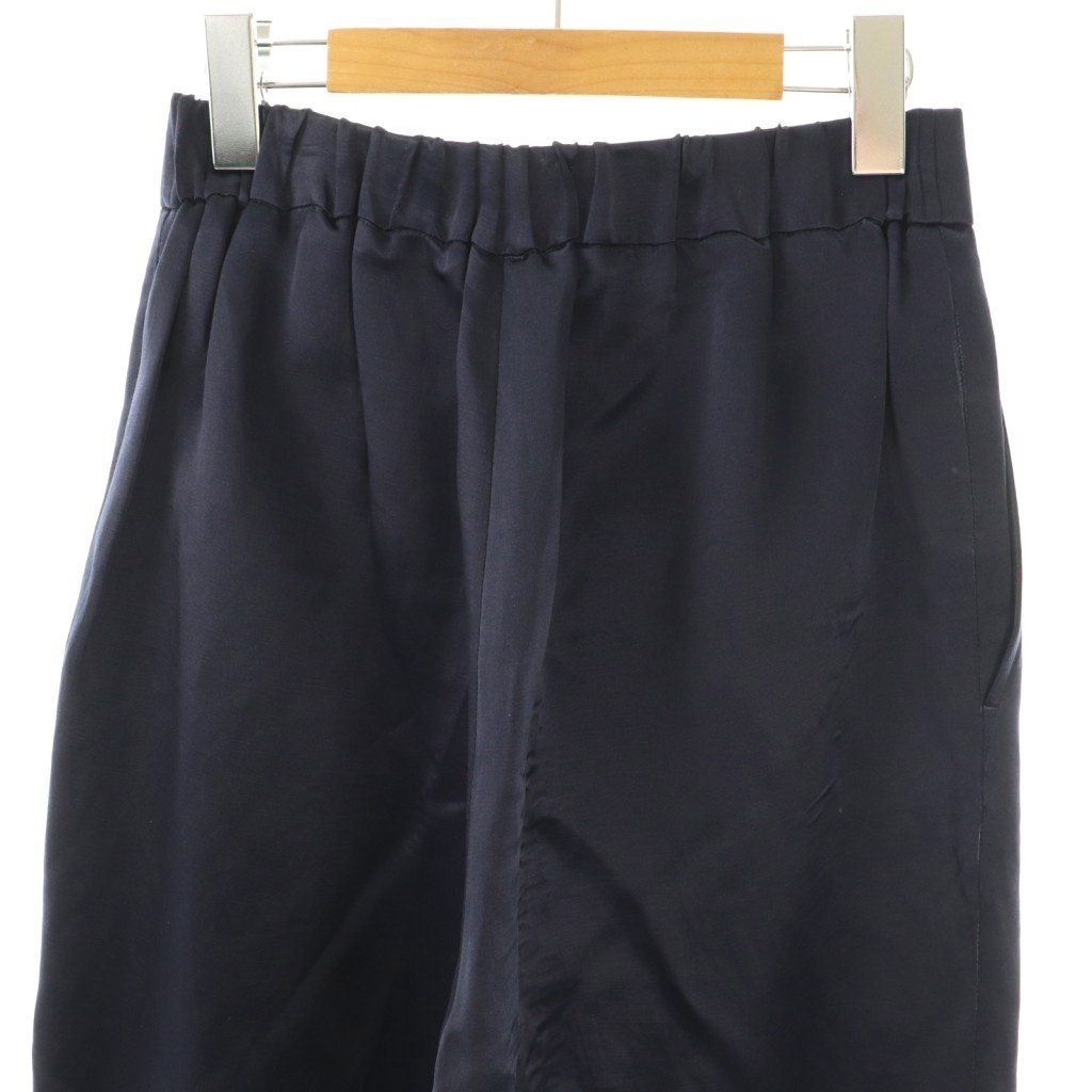 ブラミンク BLAMINK シルクリネンパンツ タック ジッパーフライ 36