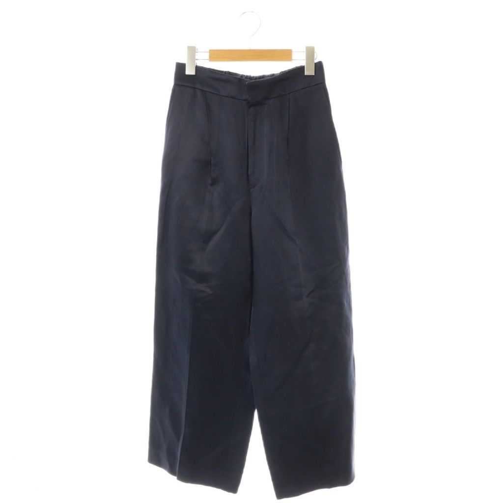 ブラミンク BLAMINK シルクリネンパンツ タック ジッパーフライ 36