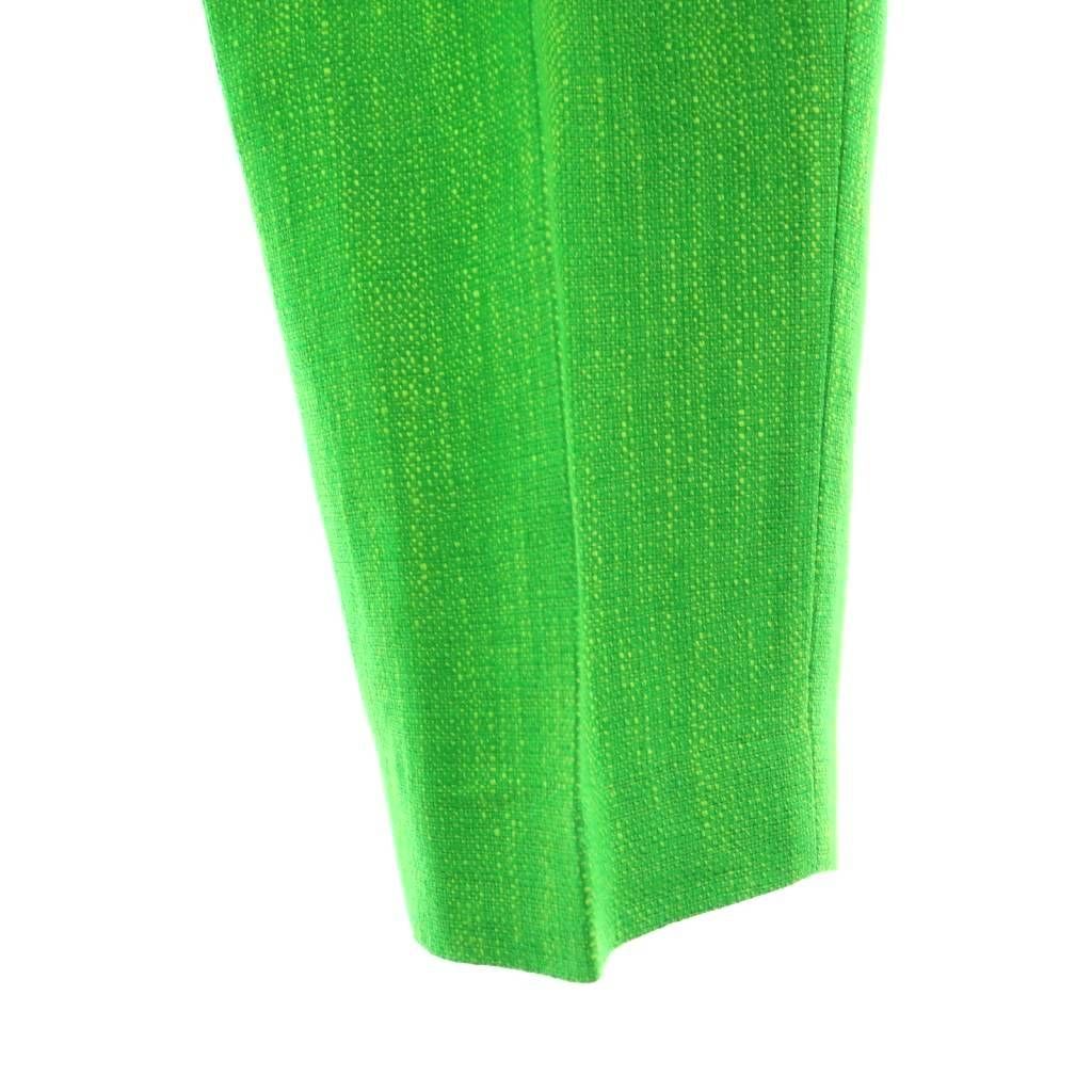 ドゥロワー Drawer リネンタックパンツ ジッパーフライ 38 グリーン