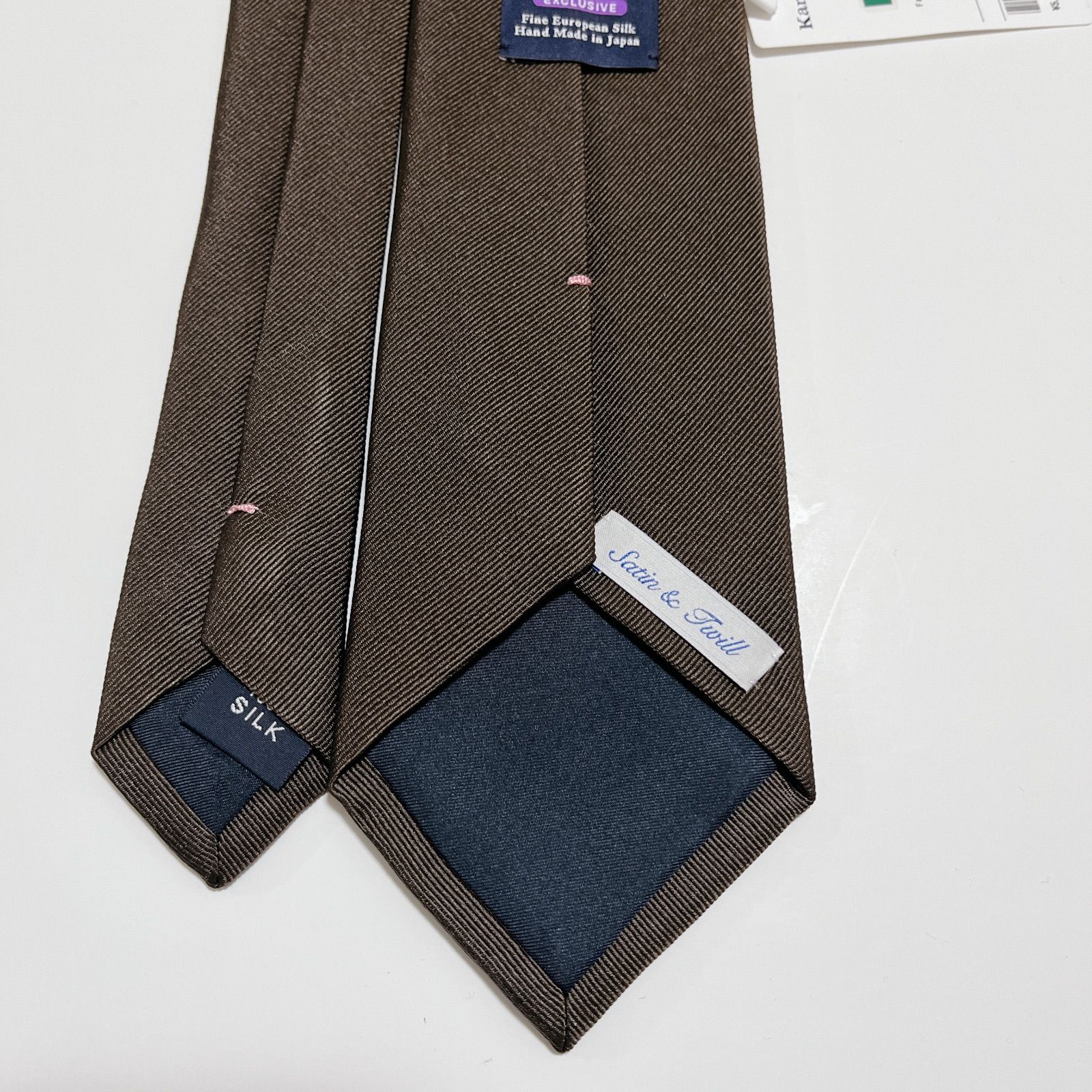 美品 メーカーズシャツ鎌倉 ネクタイ ハイブランド ソリッドタイ 無地 光沢 美品 メーカーズシャツ鎌倉 ネクタイ ハイブランド ソリッドタイ 無地