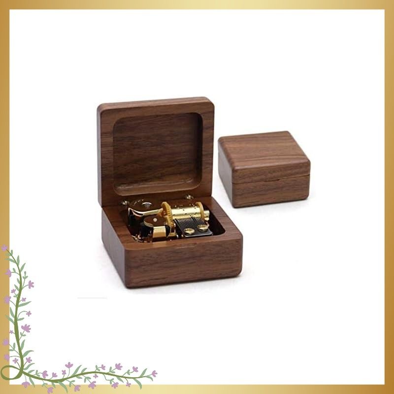 迅速発送】ミニ木製オルゴール 18 Note Wind Up Music box 木製音楽