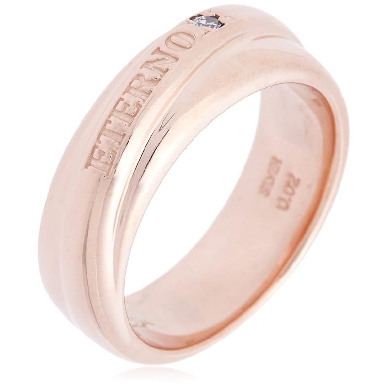 ラ プレッツァ LA PUREZZA .co.jp Ag 925 シルバー ダイヤモンド メッセージ ペアリング レディース ピンクゴールドコーティング 3724-AP 日本サイズ13号 1