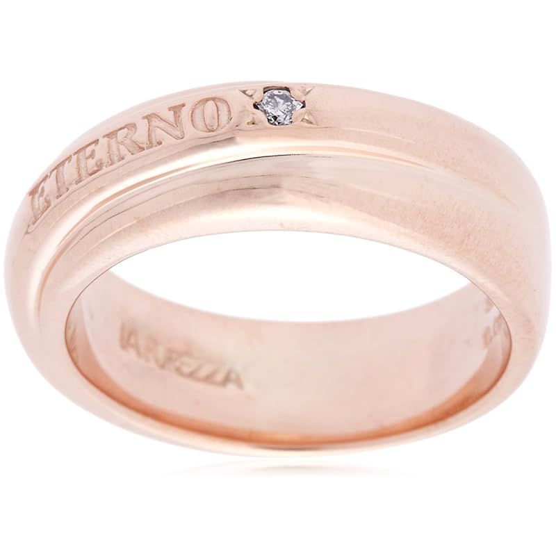 ラ プレッツァ LA PUREZZA co jp Ag 925 シルバー ダイヤモンド メッセージ ペアリング レディース ピンクゴールドコーティング 3724 AP 日本サイズ13号 1