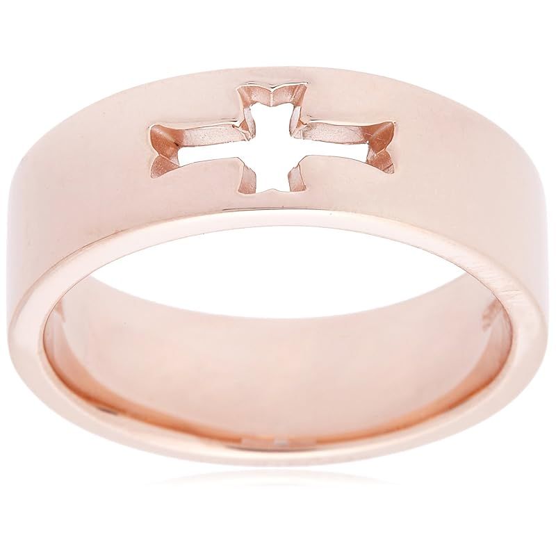 【新品】 [ラ プレッツァ] LA PUREZZA 【.co.jp 限定】Ag925 シルバー クロス 透かし ペアリング レディース[ピンクゴールドコーティング] LA3194-AP 日本サイズ11号 0