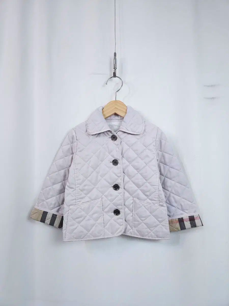 バーバリーキッズ☆キルティングジャケット☆size10 バーバリー キッズ キルティング ジャケット ピンク チェック 2Y