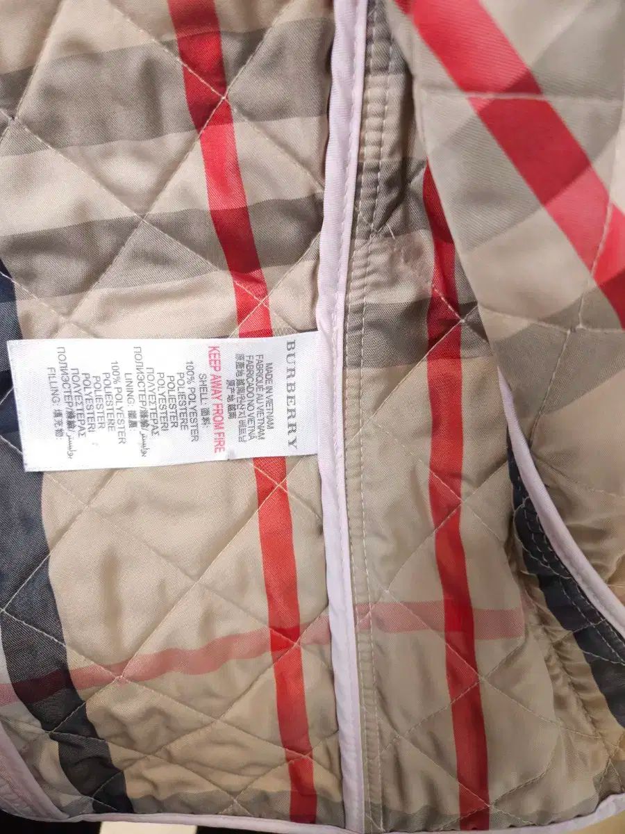 バーバリー キッズ キルティング ジャケット ピンク チェック 2Y