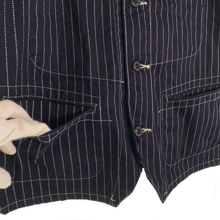 SUGAR CANE シュガーケーン ウォバッシュストライプ ワークベスト