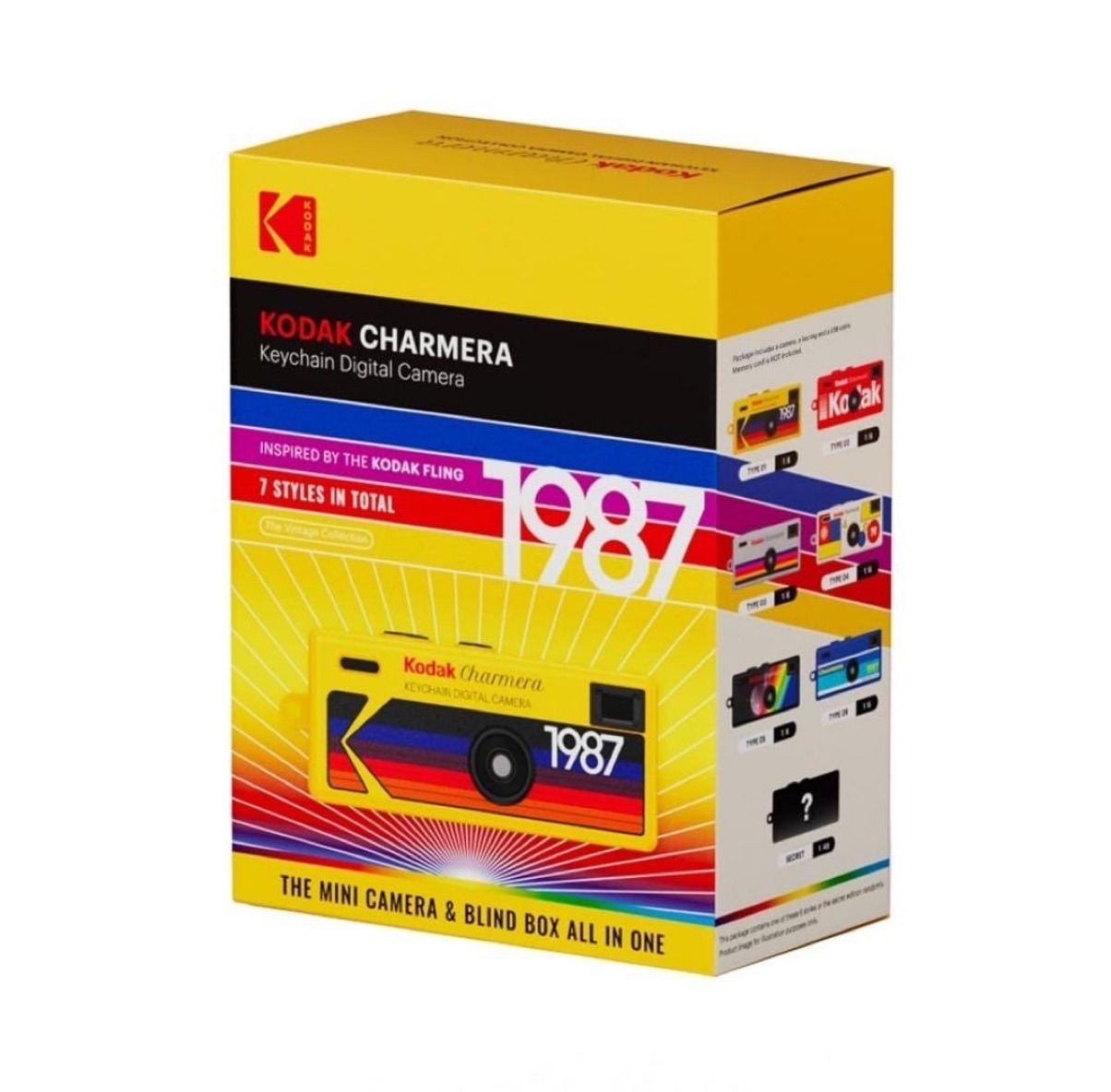 KODAK CHARMERA キーチェーン デジタルカメラ キーリング デジカメ USB-C 充電ケーブル トイカメラ