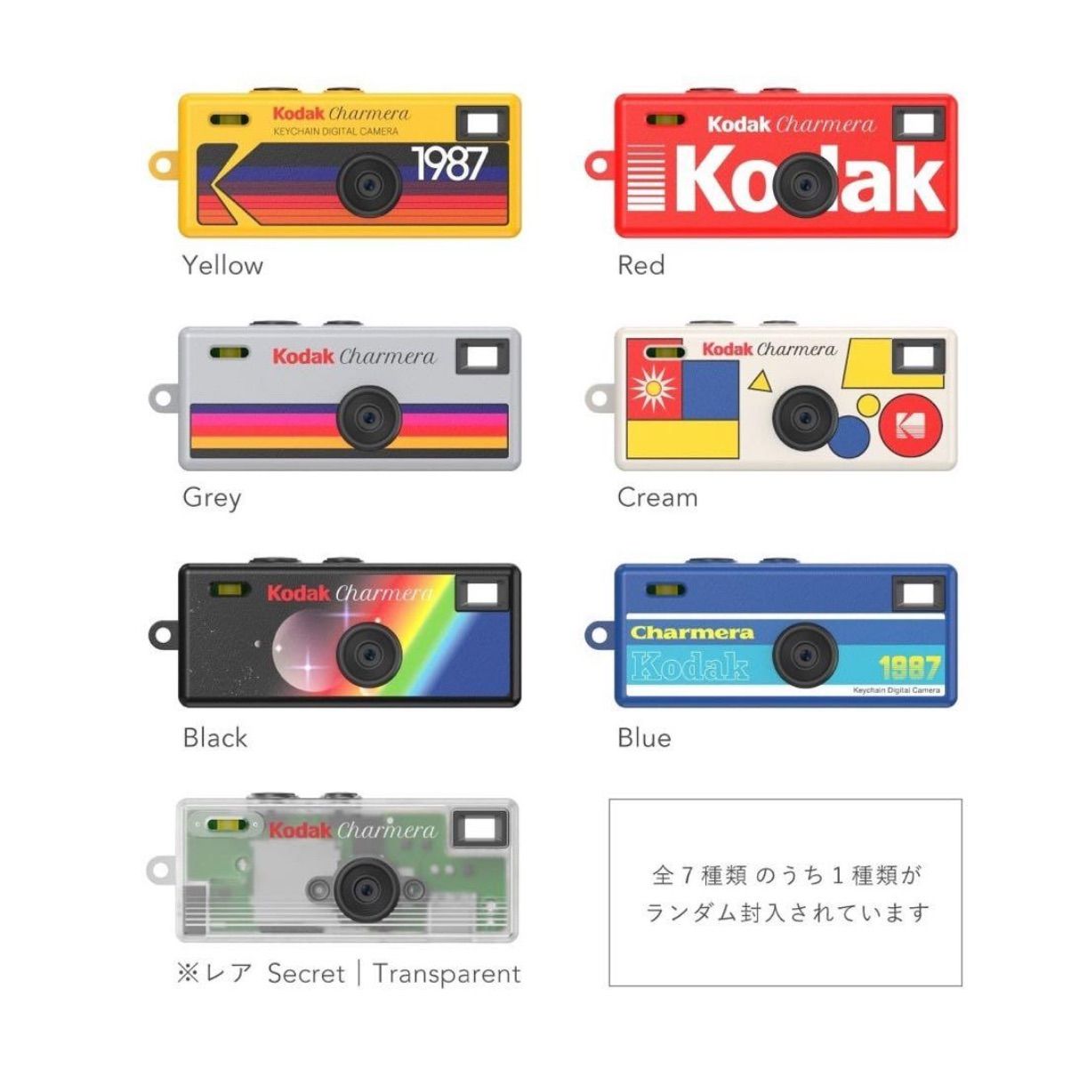 KODAK CHARMERA キーチェーン デジタルカメラ キーリング デジカメ USB C 充電ケーブル トイカメラ
