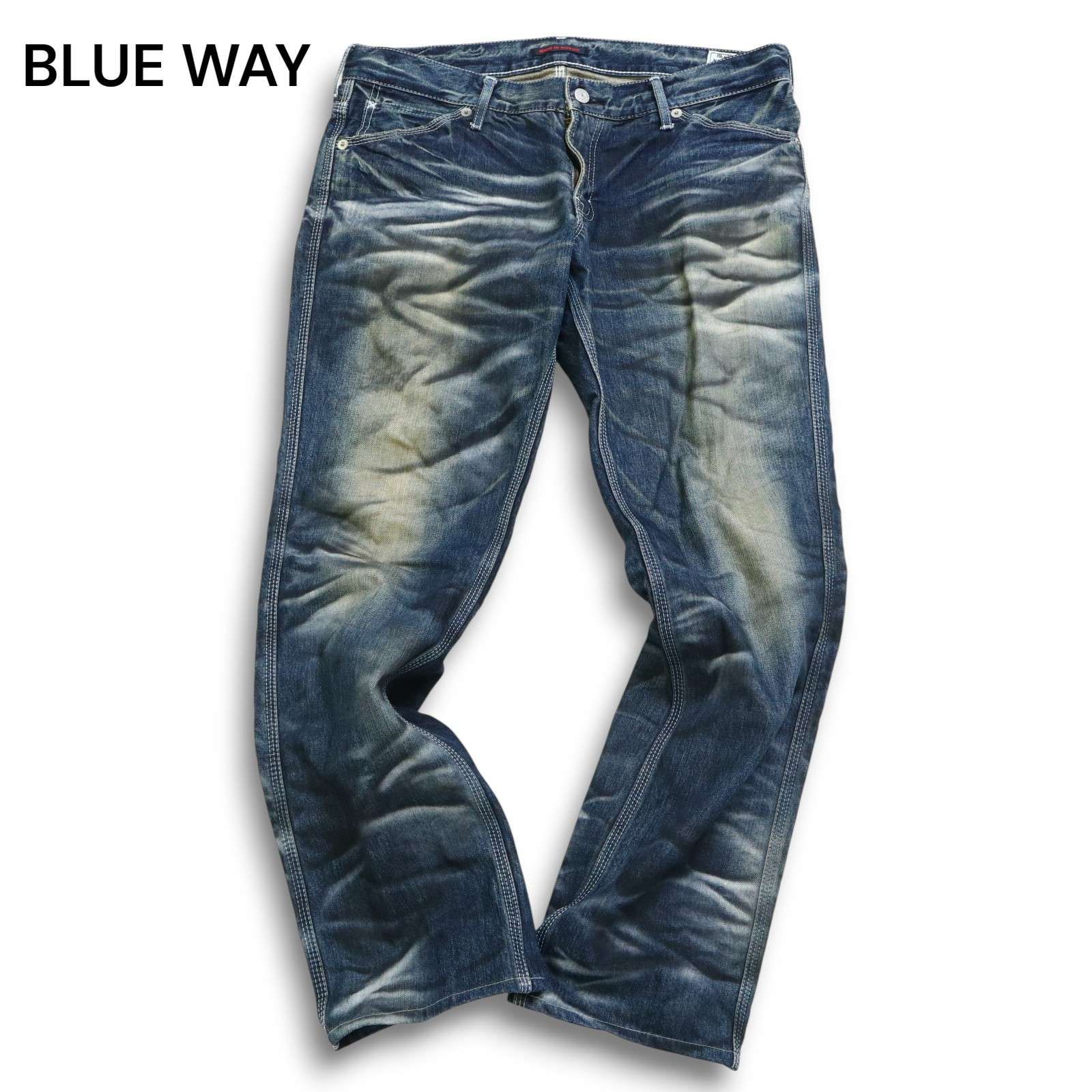 Y2K 00s ブーツカット デニムパンツ 鬼ヒゲ BLUEWAY ブルーウェイ 90s