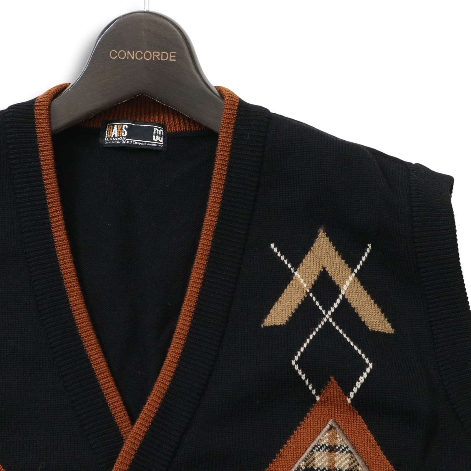 美品☆ DAKS GOLF ダックス ゴルフ 秋冬 ウール100％ ニット