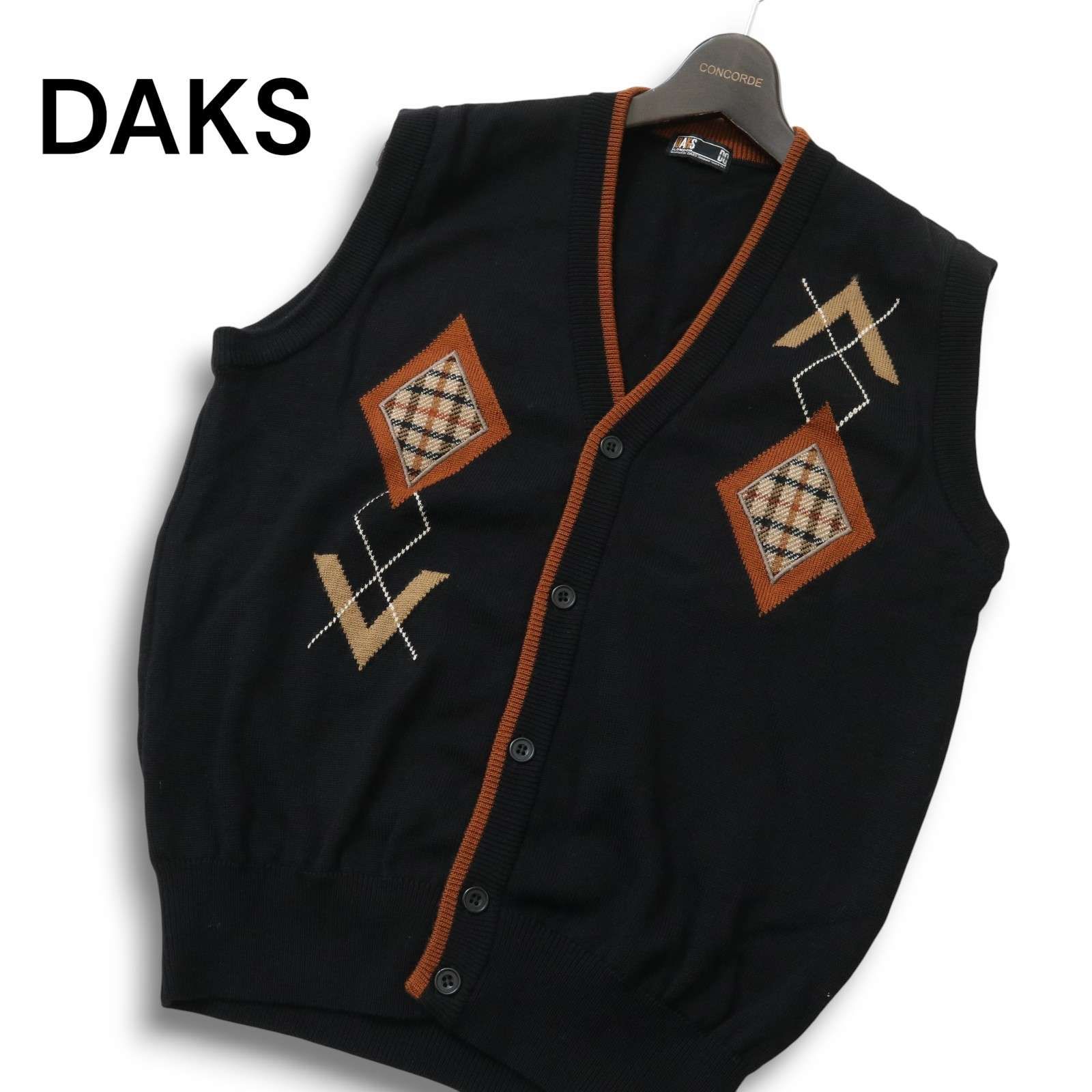 美品☆ DAKS GOLF ダックス ゴルフ 秋冬 ウール100％ ニット