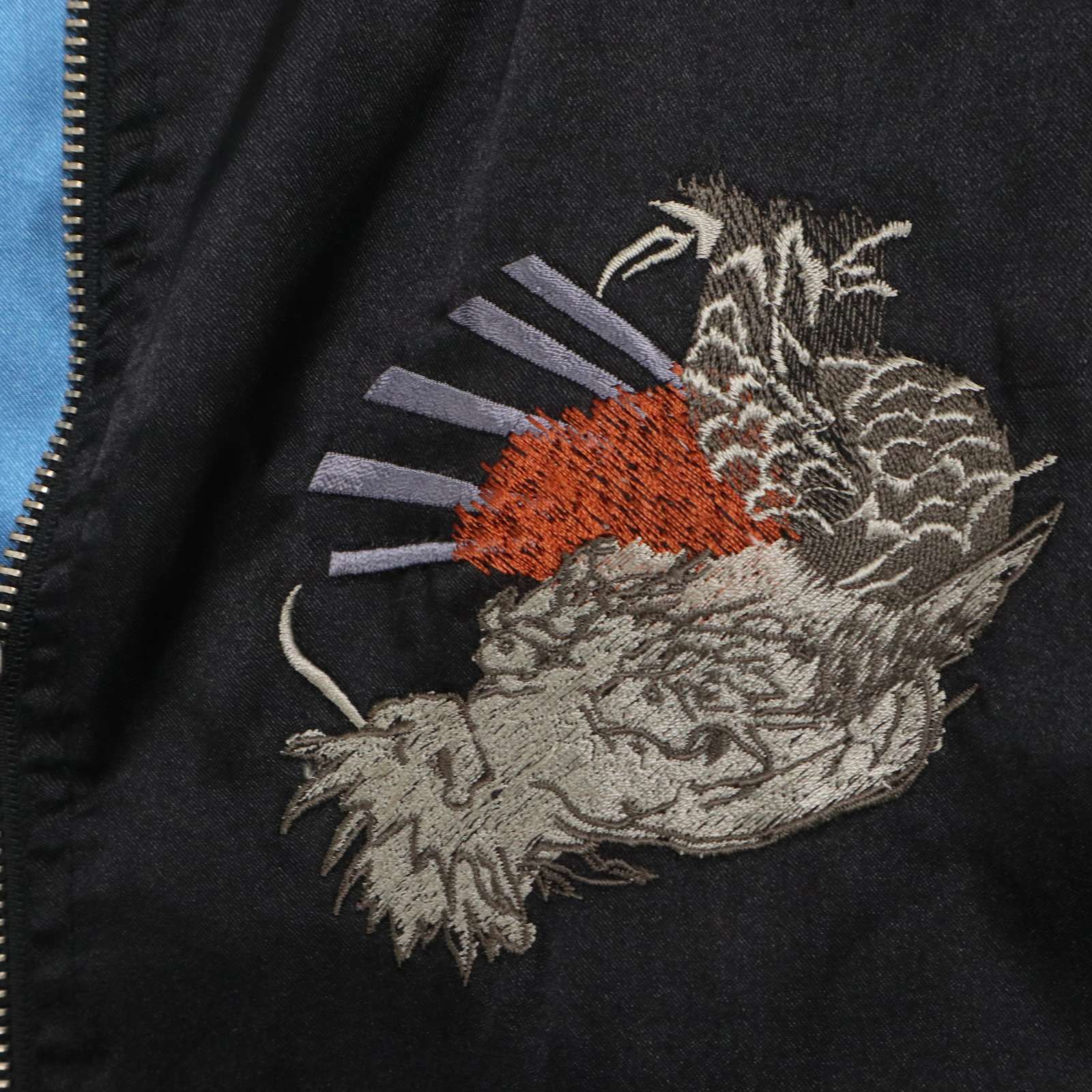 リバーシブル】スカジャン スーベニアジャケット L位 龍 鷲 富士山