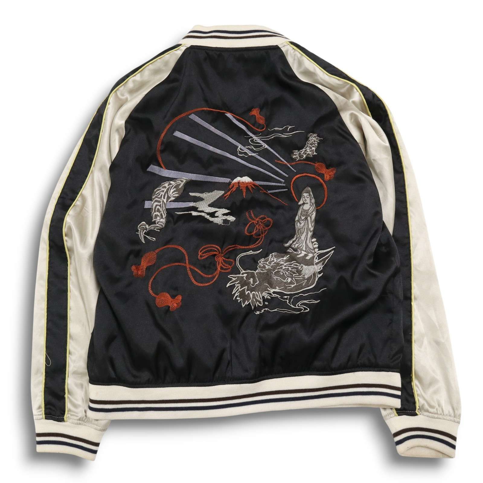 TK タケオキクチ 【龍 富士山 和柄 刺繍】 2WAY リバーシブル サテン