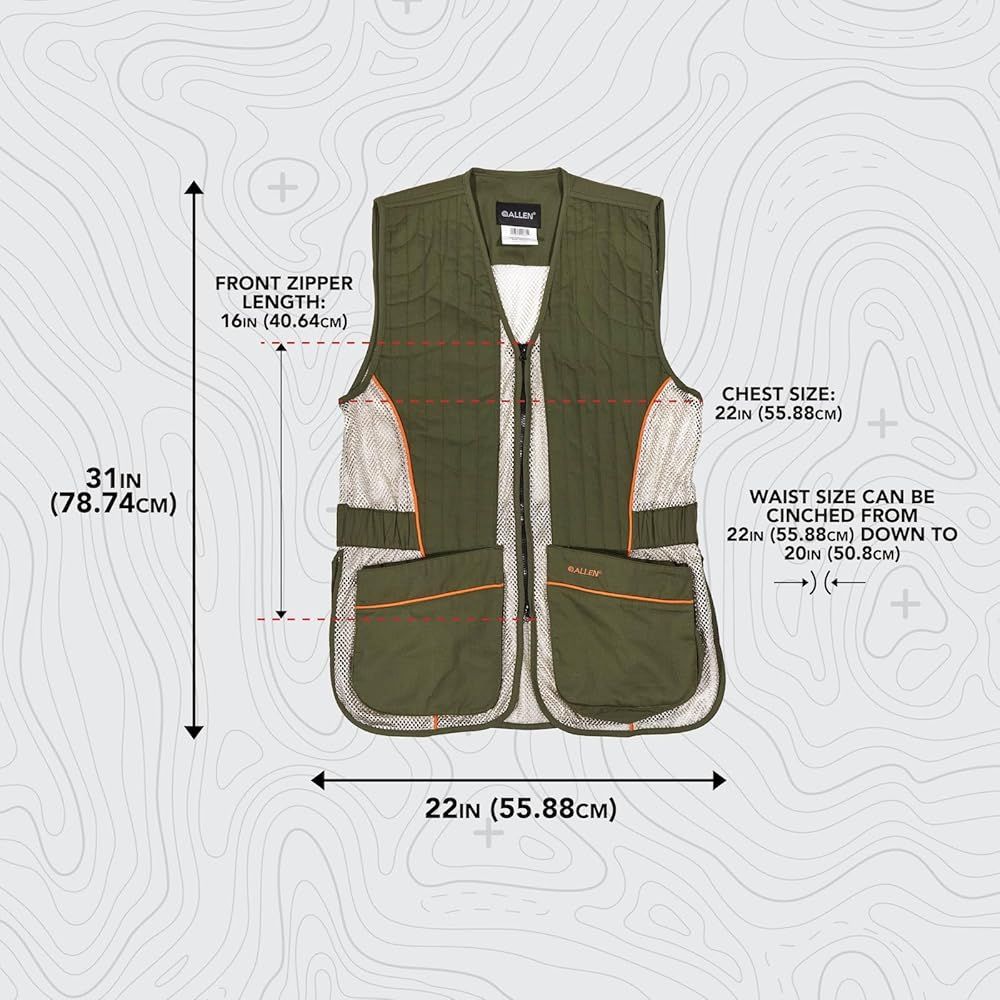 アレンカンパニー Allen Companyシューティングベスト Ace 可動式ショルダーパッド付き M-L