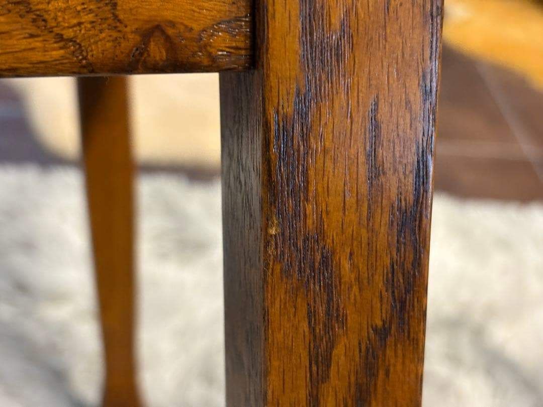 台湾製 オーク材 ダイニングチェア リビングチェア 食卓椅子 合皮