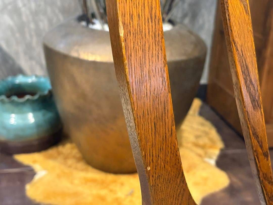 台湾製 オーク材 ダイニングチェア リビングチェア 食卓椅子 合皮