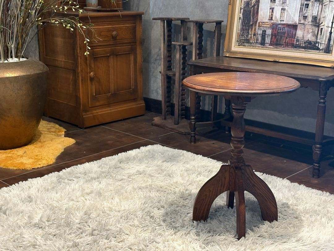 コーヒーテーブル サイドテーブル ナイトテーブル アンティーク 円卓 IG コーヒーテーブル サイドテーブル ナイトテーブル アンティーク 円卓