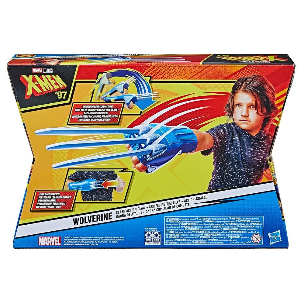 ハズブロ(HASBRO) MARVEL マーベル X-MEN '97 ウルヴァリン スラッシュアクション・クロ―、ロールプレイトイ、スーパーヒーローのおもちゃ、マーベルトイ、対象年齢5才以上の男の子と女の子向けF7975 正規品