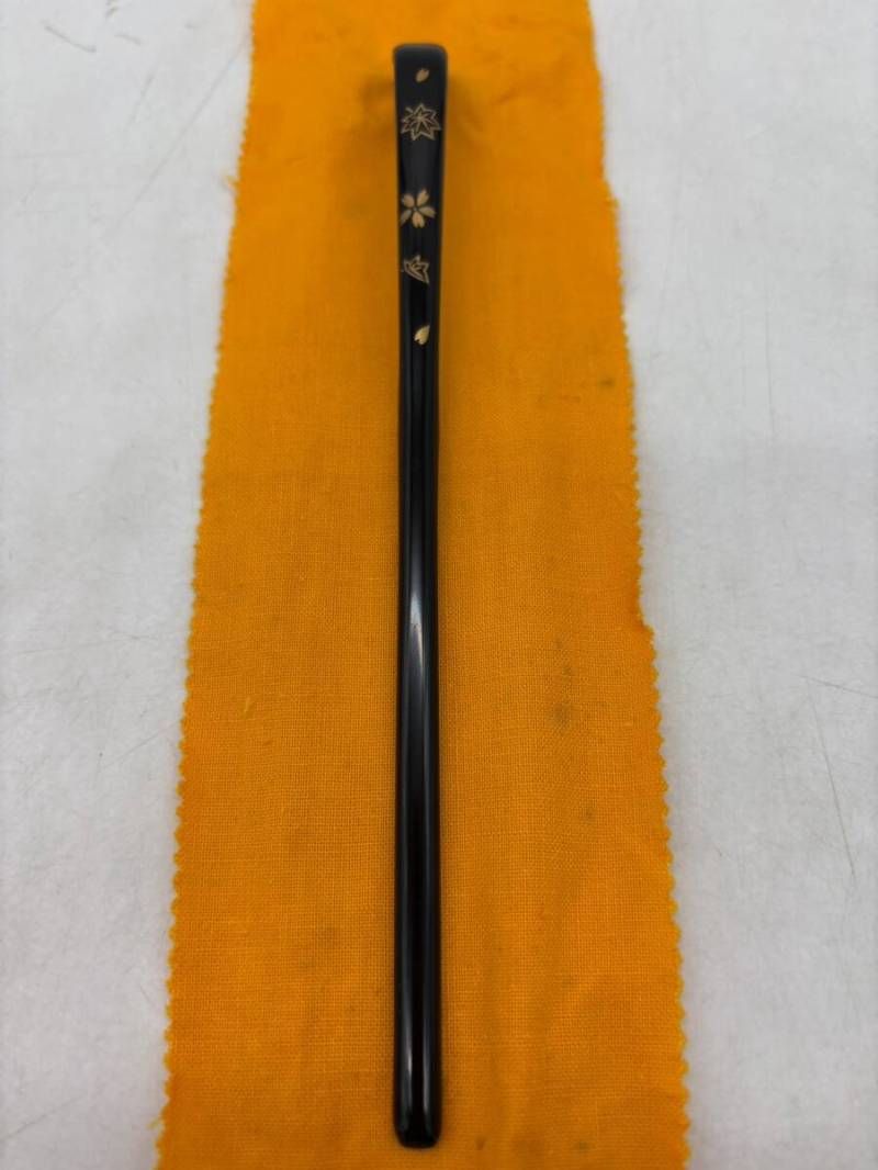 希少】仙石 輪島塗 茶杓 茶杓 茶匙 茶器 竹製 木製 漆塗 桜紅葉絵図