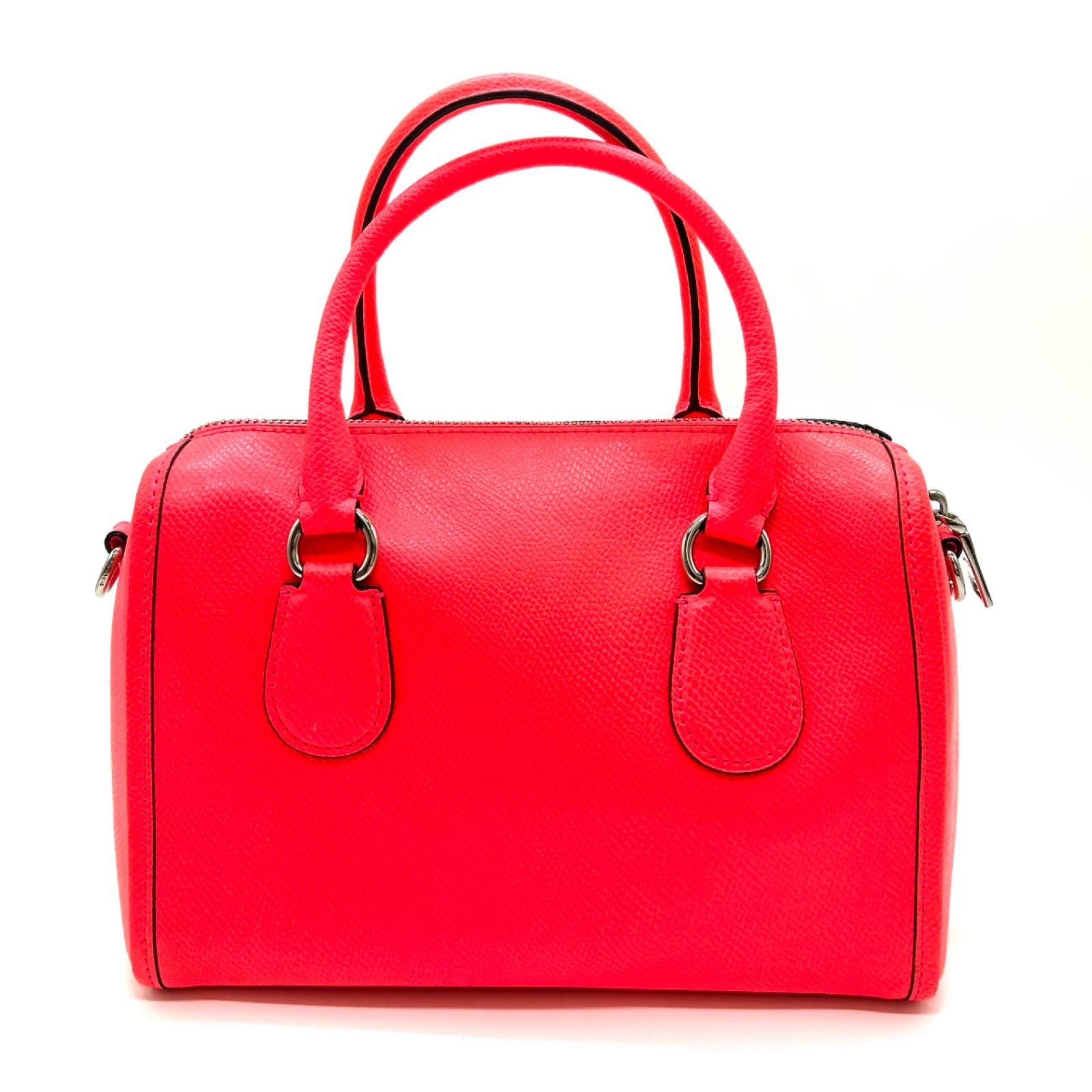 極美品✨COACH コーチ シグネチャー 赤 ハンドバッグ 2way ボストン COACH コーチ ハンドバッグ ミニボストンバッグ 2WAY ショルダー