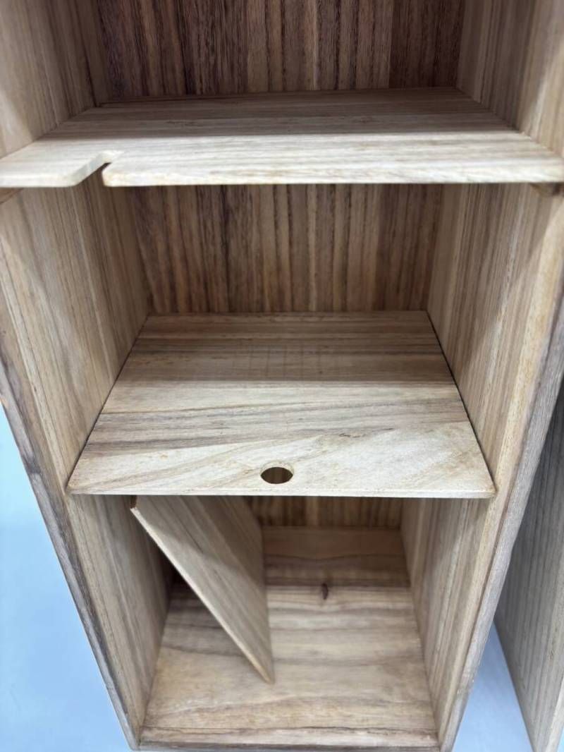 希少】短冊箱 旅箪笥 短冊棚 茶箱 茶棚 桐製 焼桐 桐木地 木製 野点