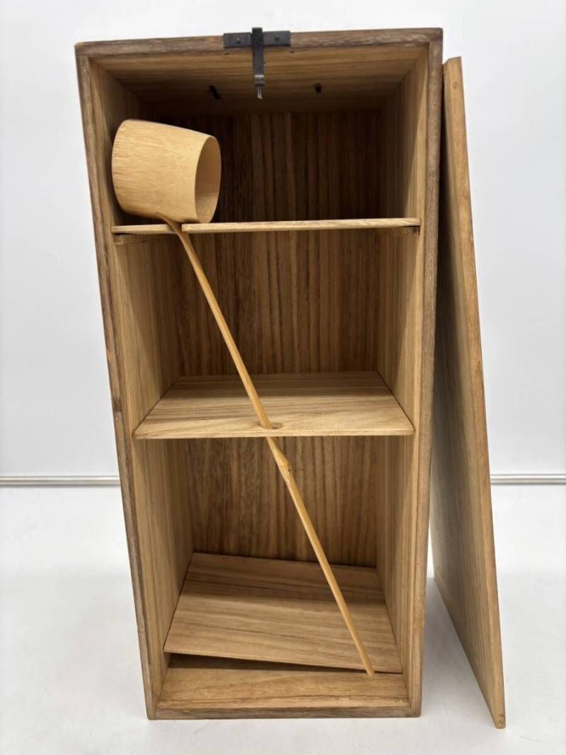 希少】短冊箱 旅箪笥 短冊棚 茶箱 茶棚 桐製 焼桐 桐木地 木製 野点