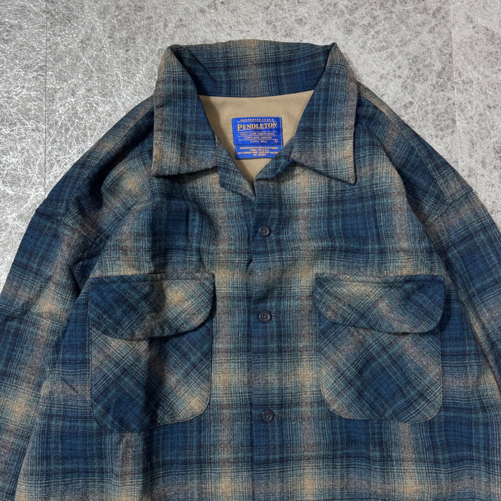 一点物 好配色 PENDLETON オンブレチェック ボードシャツ オープン