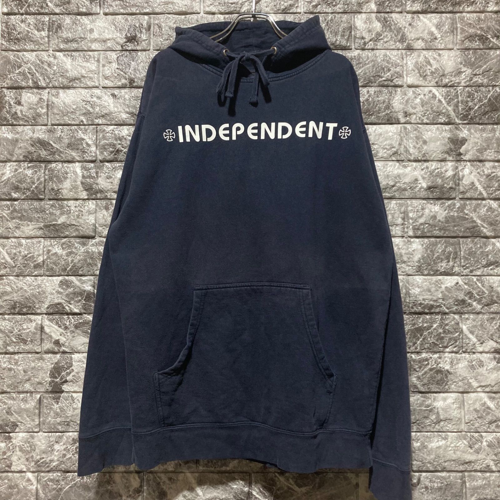 INDEPENDENT パーカー NAVY インディペンデント アイアンクロス