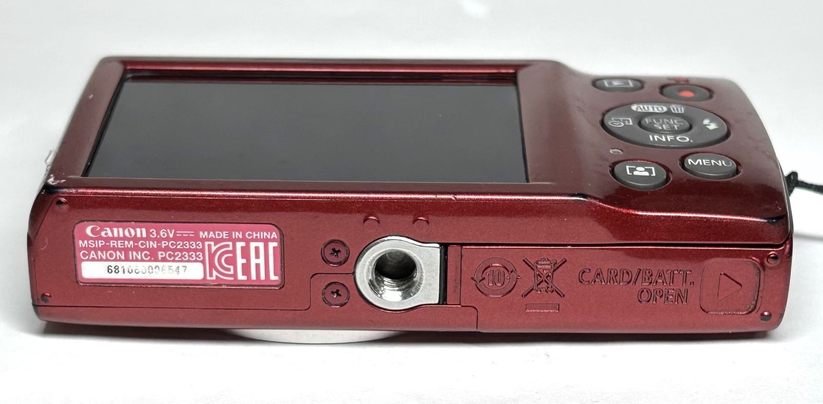 Canon IXY 200 PC2333 HD 20MP 8x デジタルカメラ Red 基本動作確認