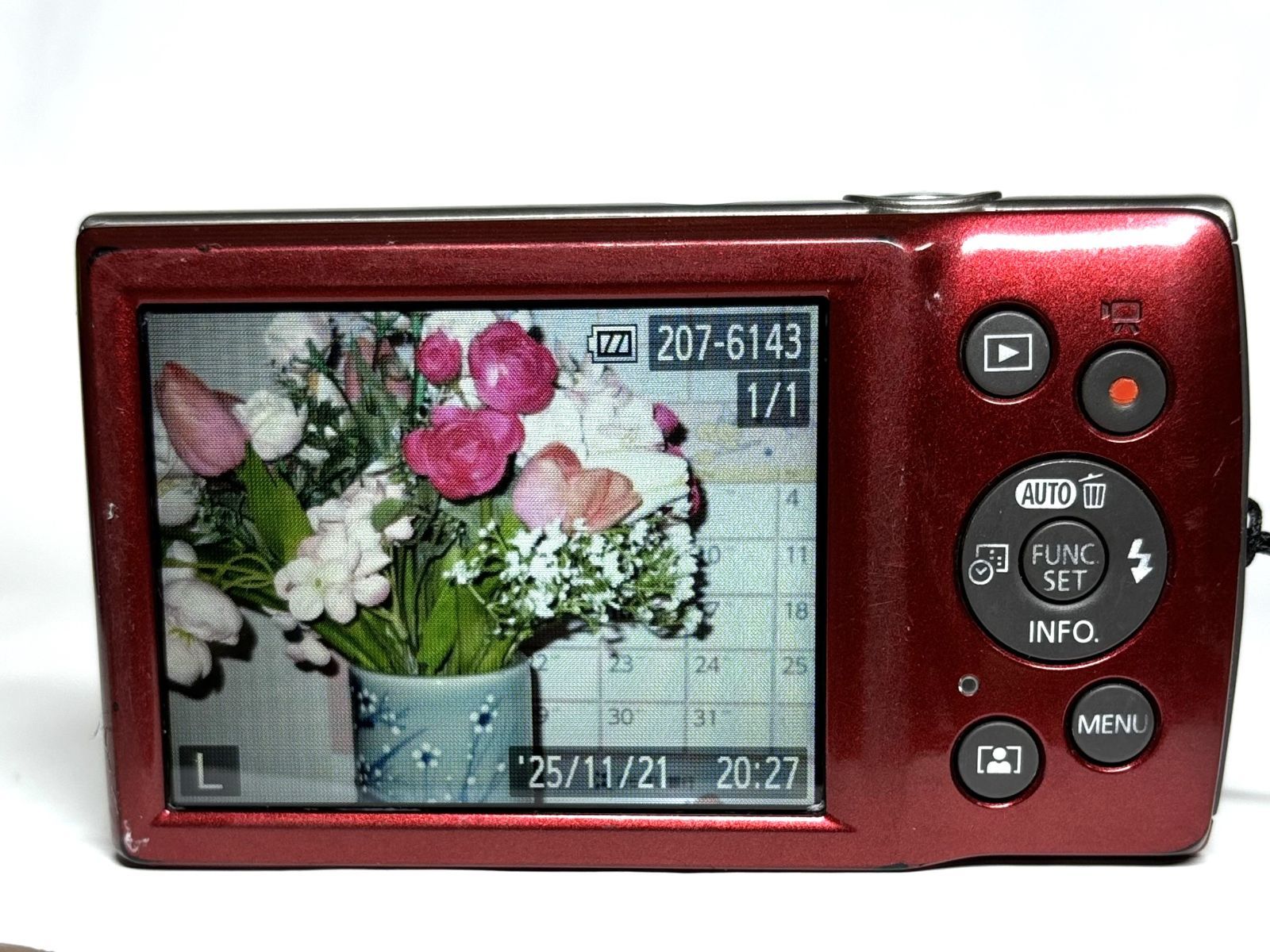 カード、リーダー付き⭕️【動作確認済】Canon IXY 200 PC2333 Canon IXY 200 PC2333 HD 20MP 8x デジタルカメラ Red 基本動作確認