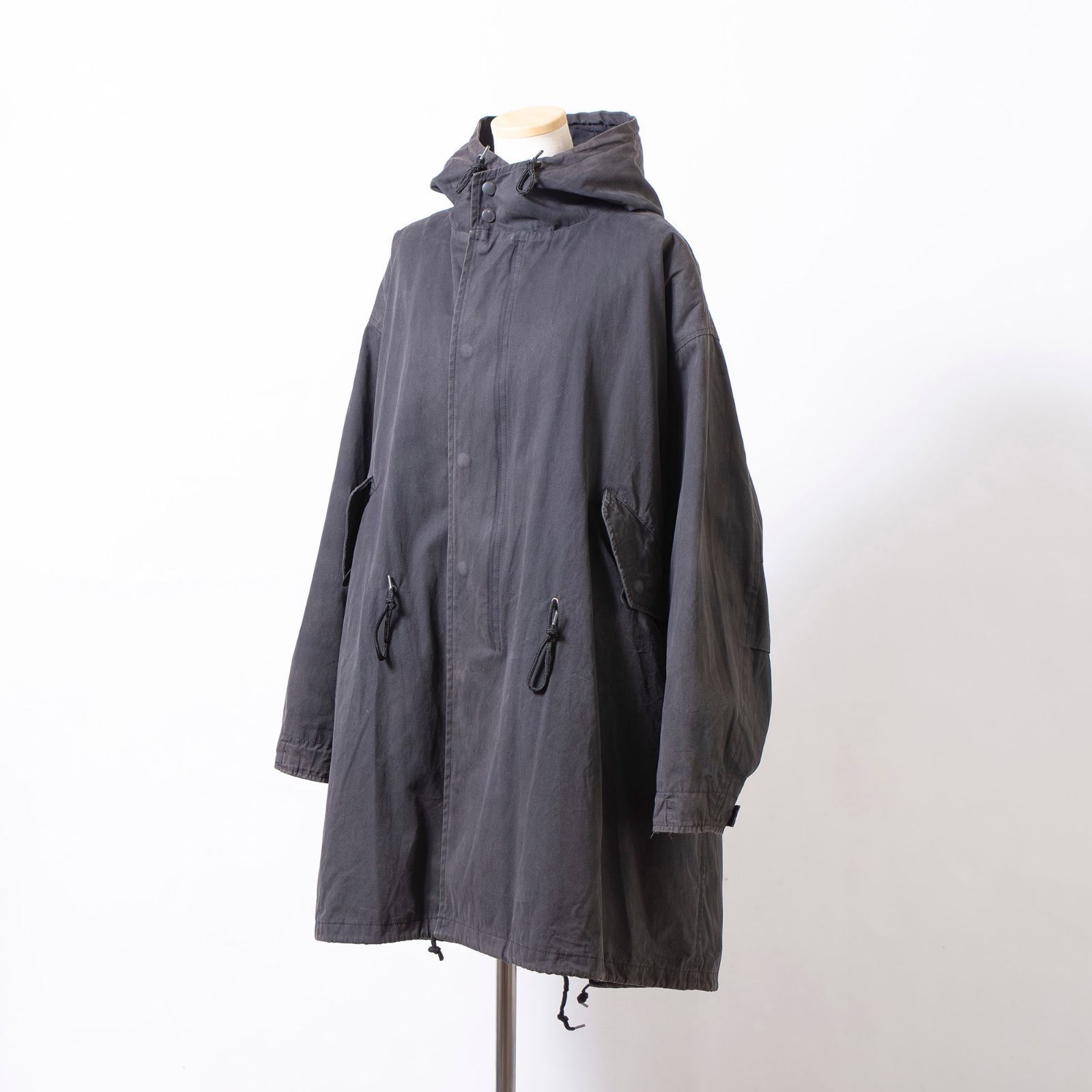 マーガレットハウエル HOWELL モッズコート M-51タイプ ブラック M 筆記体タグ ヴィンテージ レディース アウター ミリタリー フーデッドコート