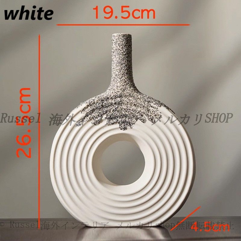 花瓶 ドーナツ型 中空 デザイン アート 和モダン おしゃれ インテリア