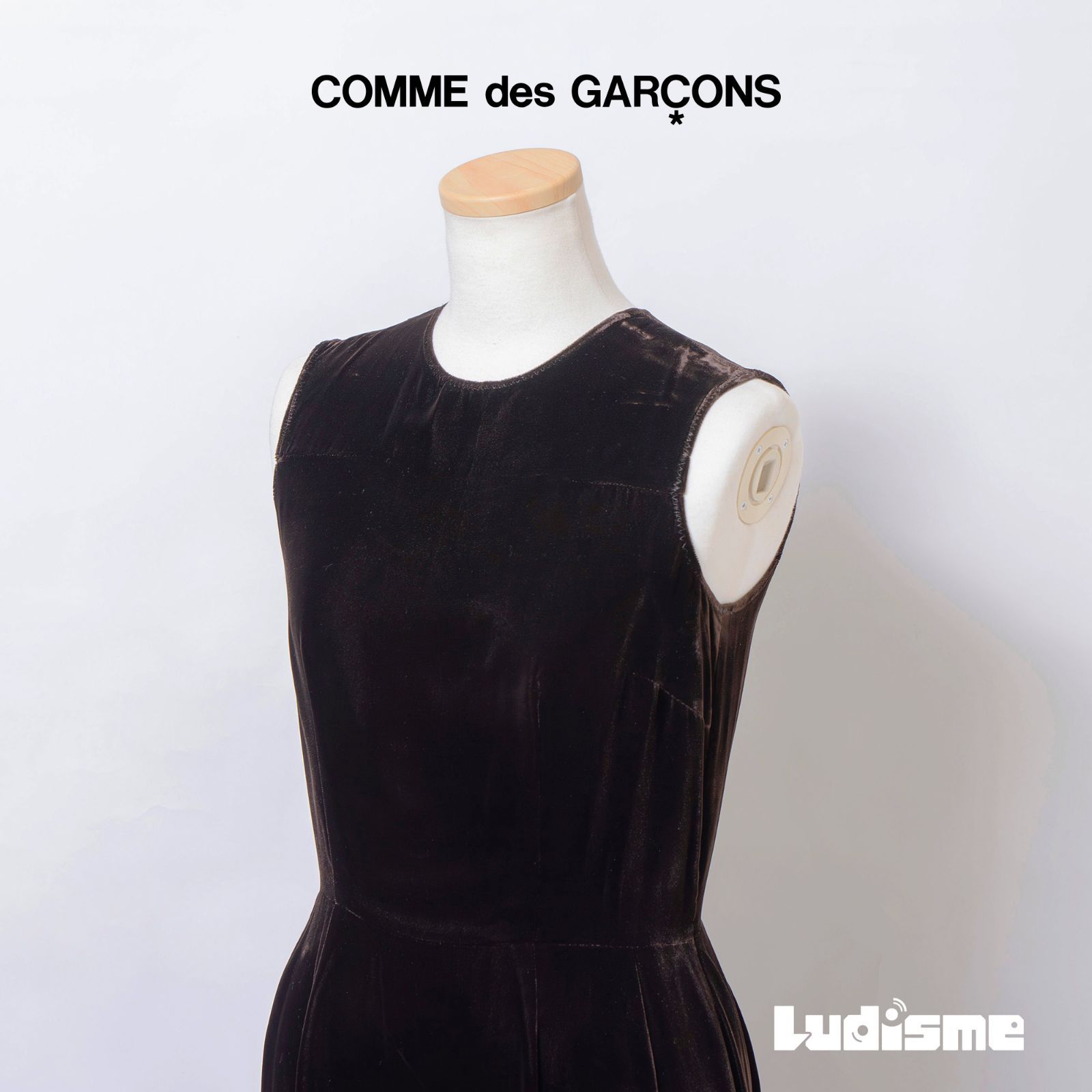 希少 80s AD1988 コムデギャルソン ベルベッドドレス アーカイブ コムデギャルソン COMME des GARCONS AD1998 ベルベットワンピース