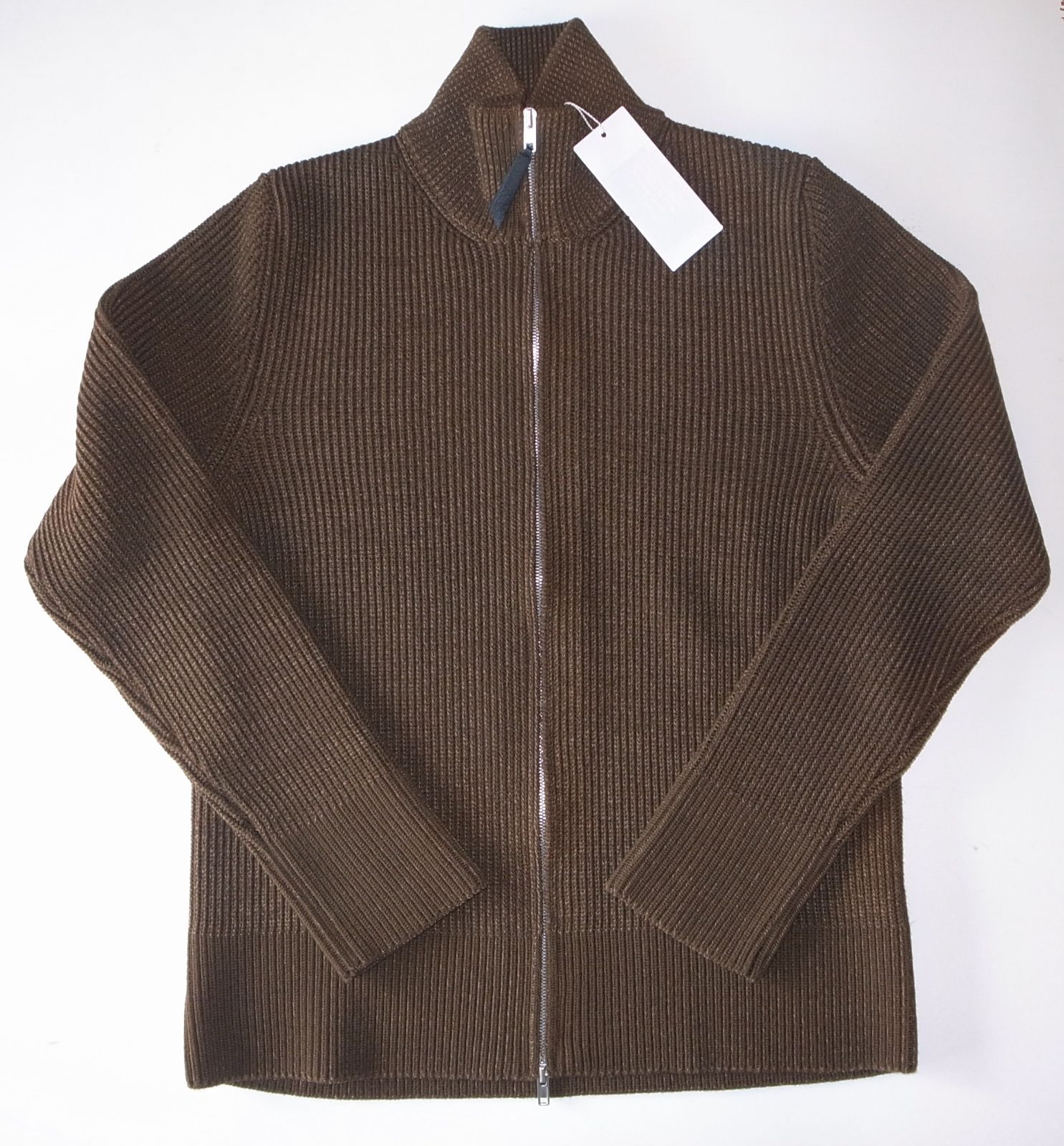 マルジェラ ドライバーズニット ブラウン 美品 マルジェラ ノーカラー