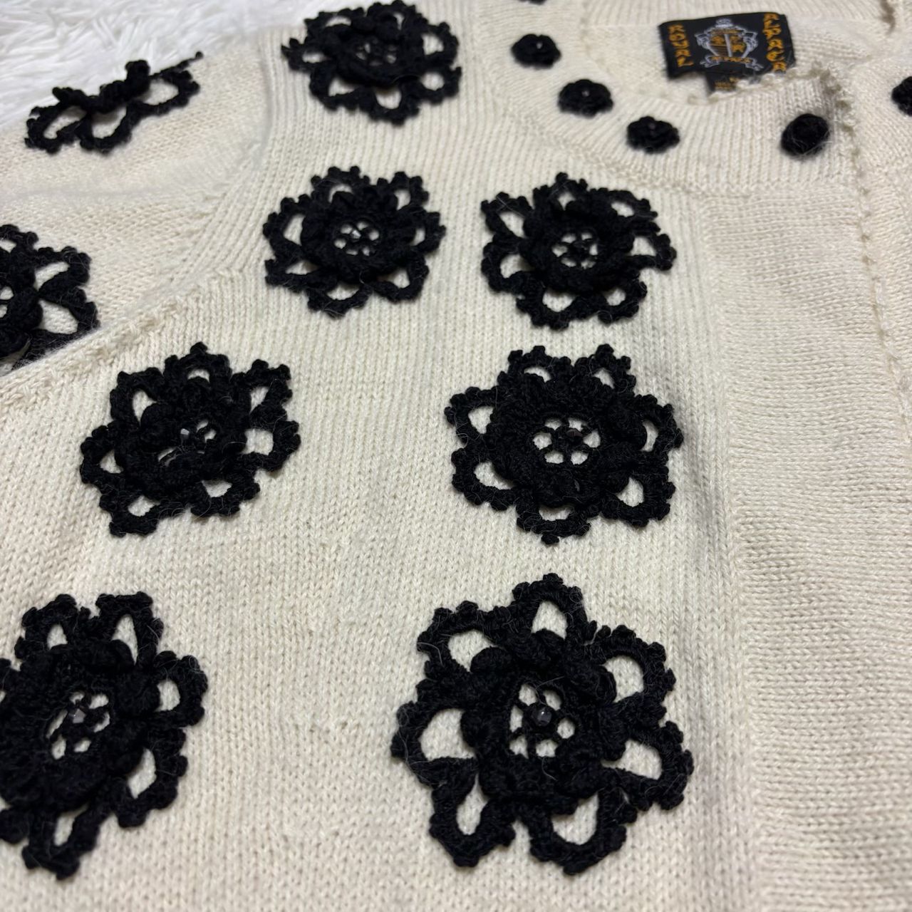 ROYAL ALPACA ロイヤルアルパカ】ハンドニット カーディガン M