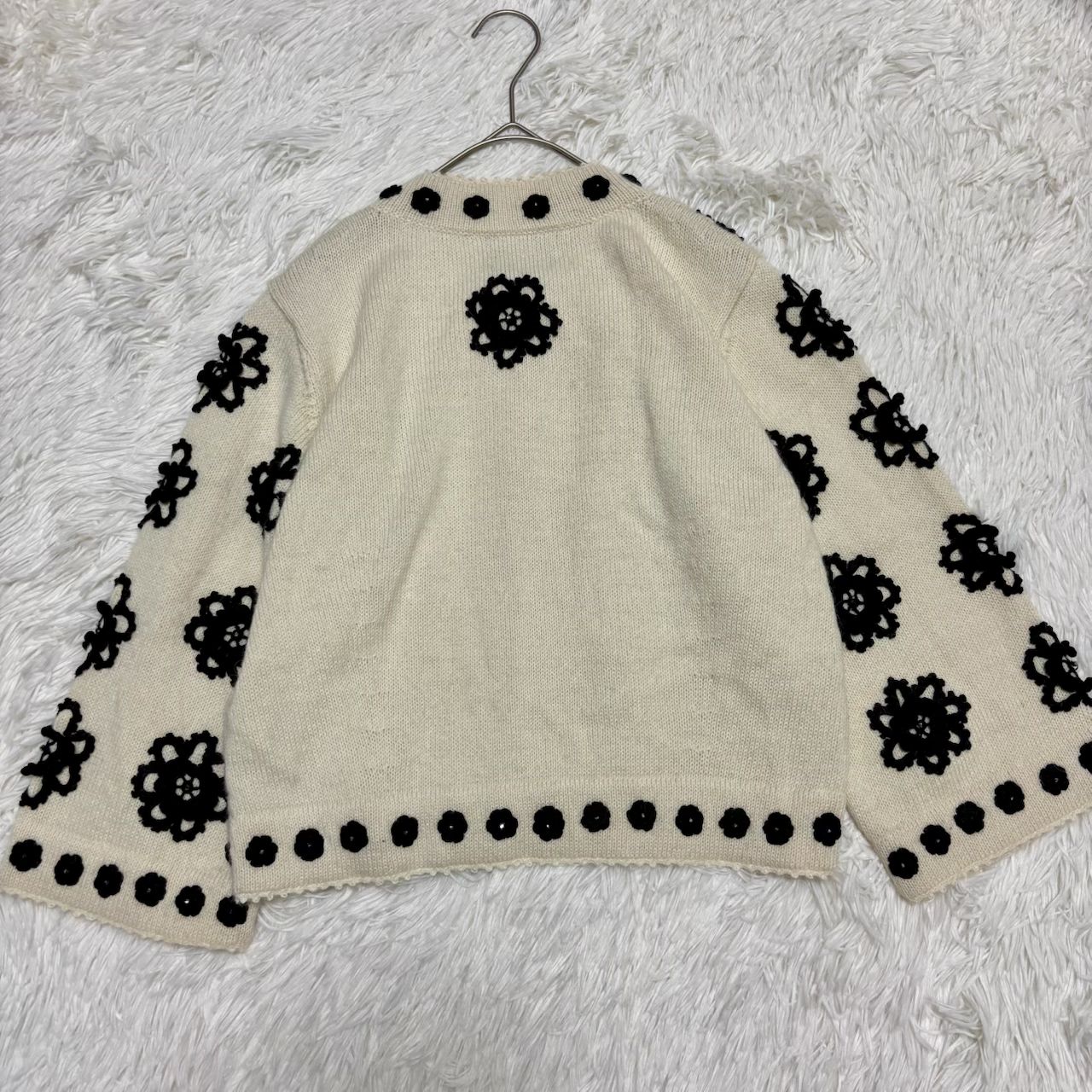 ROYAL ALPACA ロイヤルアルパカ】ハンドニット カーディガン M