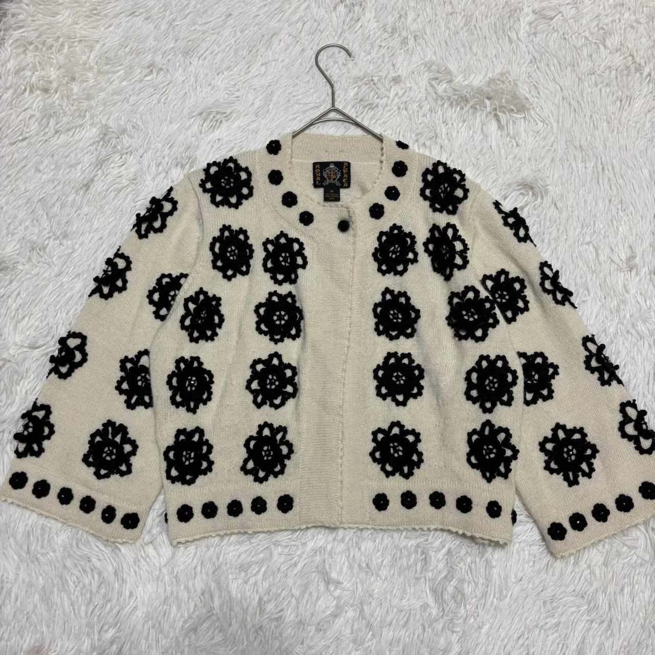 ロイヤルアルパカ　カーディガン ガウンコート 花柄 マルチカラー ロイヤルアルパカ カーディガン ガウンコート 花柄 マルチカラー