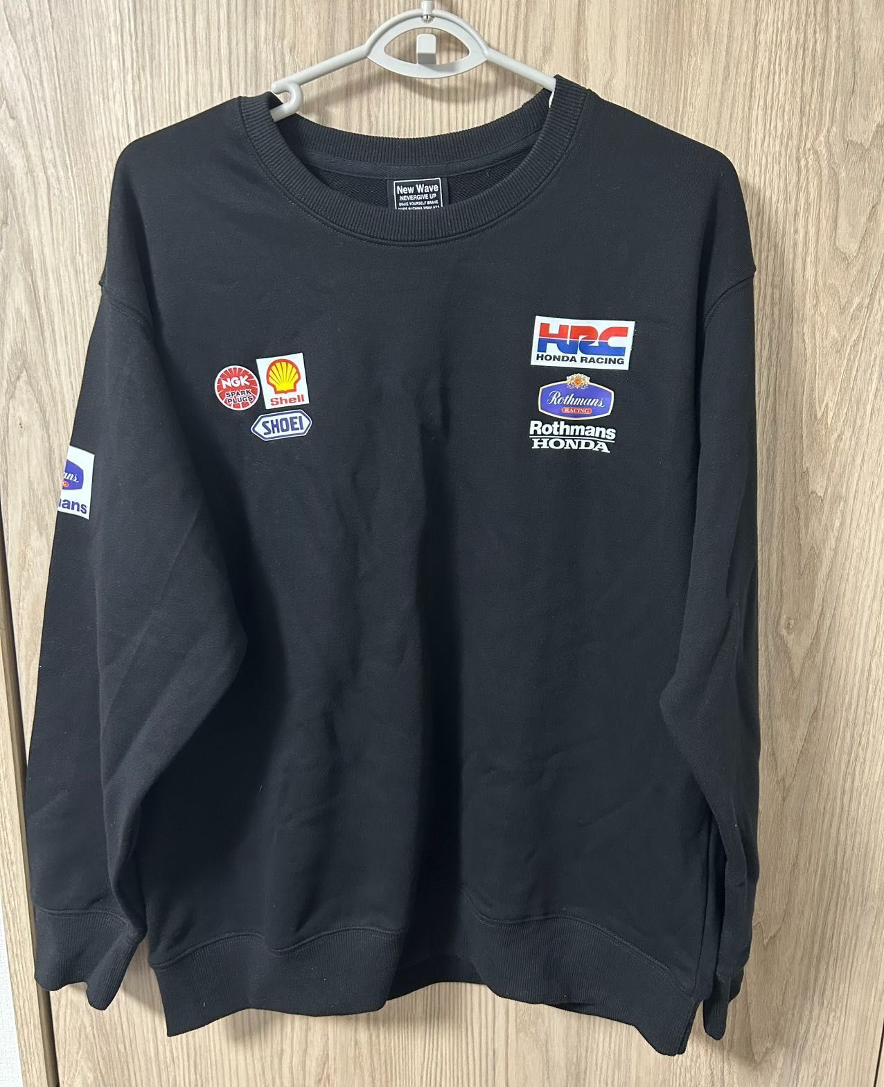 Rothmans HONDA Racing ロスマンズ ホンダ プリントスウェットトレーナー パーカー ネイビー ☆M☆ 英国製 ROTHMANS Rothmans HONDAパーカー