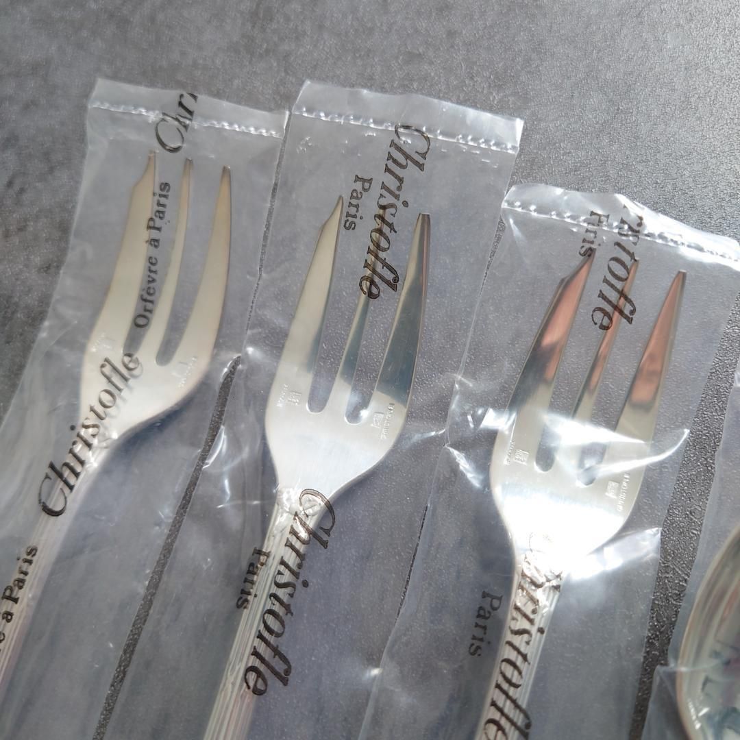 クリストフル リュバン 未開封 ケーキフォーク 6点 クリストフル リュバン ケーキフォーク コーヒースプーン 未開封 6点